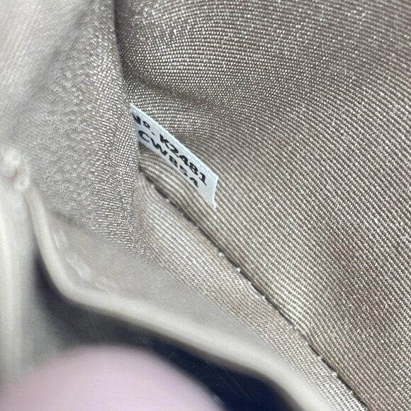 NEW COACH Women’s Corner Zip Wristlet in Signature Canvas with Stripe Tan/Brow - Picture 2 of 12